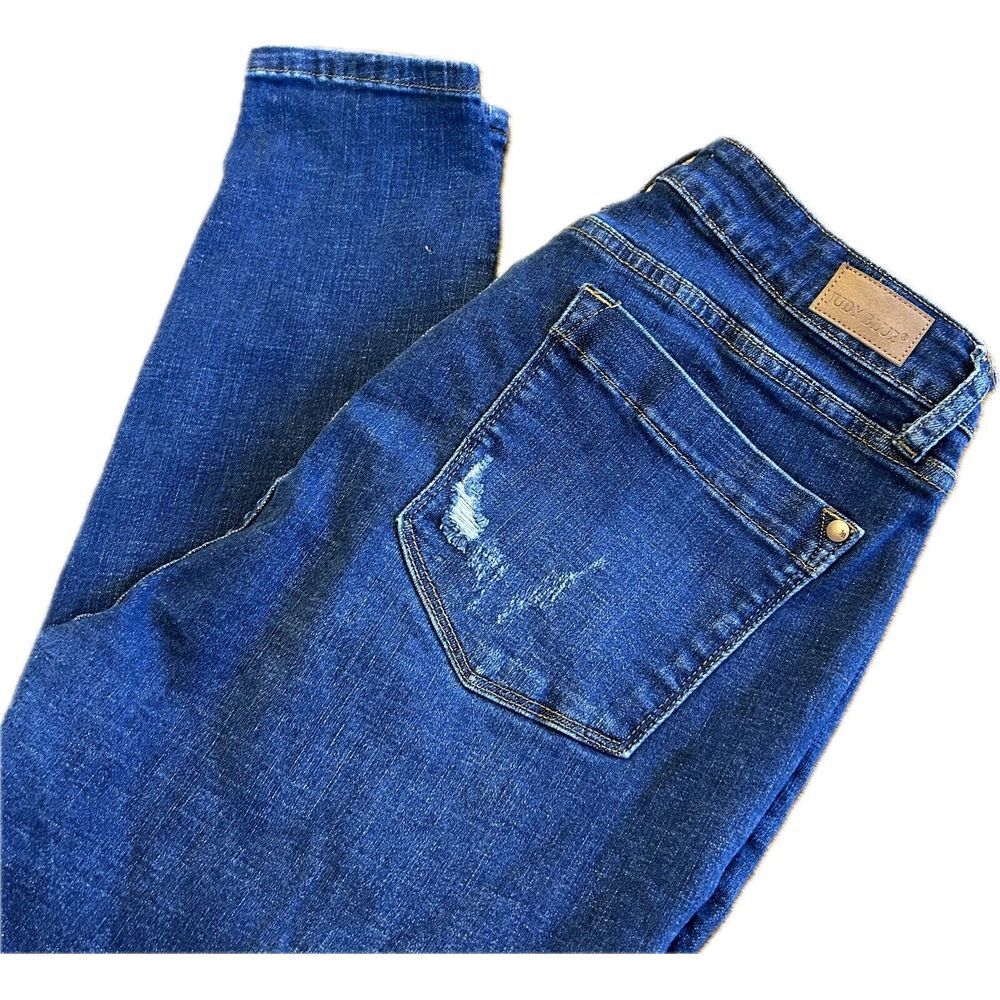 Judy Blue Jeans Womens 15/32 Blue Skinny Fit Denim‎ Stretch Button Fly